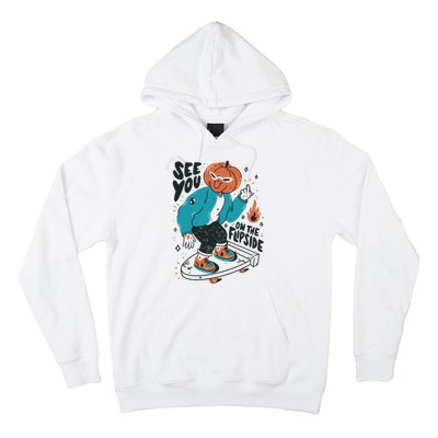 See You On The Flip Side Pumpkin Skateboard Halloween Hoodie