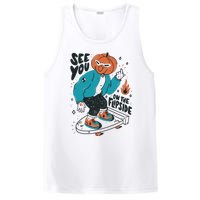 See You On The Flip Side Pumpkin Skateboard Halloween PosiCharge Competitor Tank