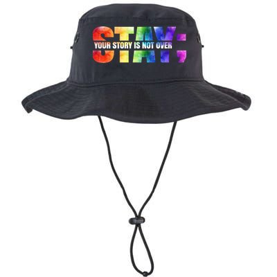 Stay Your Own Story Is Not Over Suicide Awareness Meaningful Gift Bucket Hat