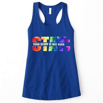 Stay Your Own Story Is Not Over Suicide Awareness Meaningful Gift Womens Tank Top