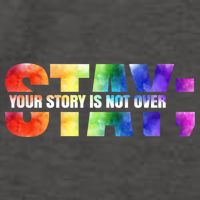 Stay Your Own Story Is Not Over Suicide Awareness Meaningful Gift Vector Backpack
