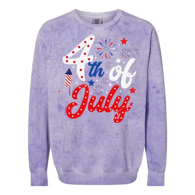 Show Your Patriotism 4Th July America Independence Day Colorblast Crewneck Sweatshirt