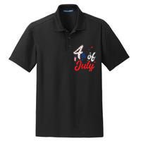 Show Your Patriotism 4Th July America Independence Day Dry Zone Grid Polo