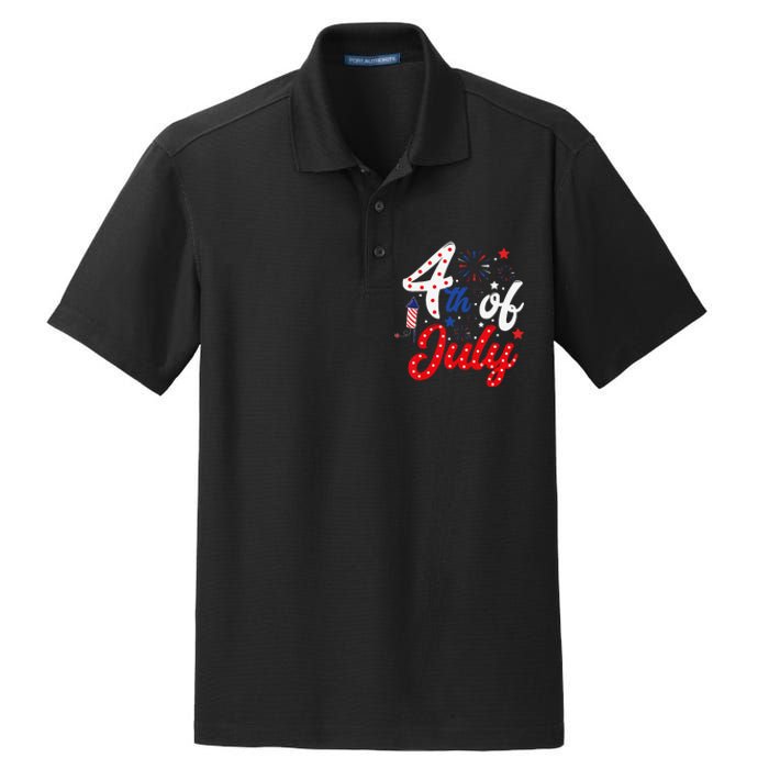 Show Your Patriotism 4Th July America Independence Day Dry Zone Grid Polo