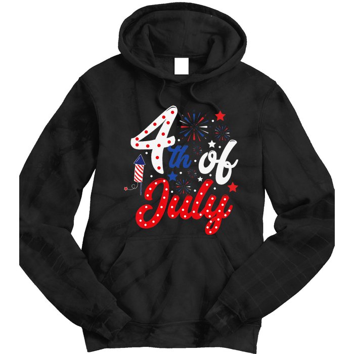 Show Your Patriotism 4Th July America Independence Day Tie Dye Hoodie