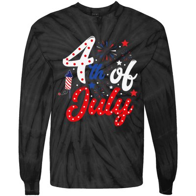 Show Your Patriotism 4Th July America Independence Day Tie-Dye Long Sleeve Shirt