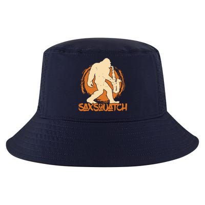 Saxsquatch Yeti Playing Saxophone Pun Musician Sax Cool Comfort Performance Bucket Hat