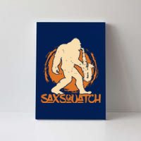 Saxsquatch Yeti Playing Saxophone Pun Musician Sax Canvas