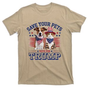 Save Your Pets Vote For Trump 2024 Election Funny Quote Vote T-Shirt