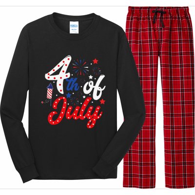 Show Your Patriotism 4Th July America Independence Day Long Sleeve Pajama Set