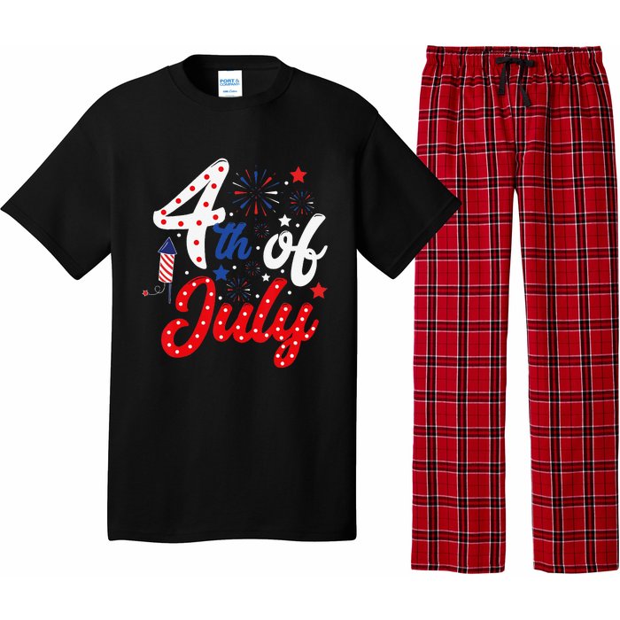 Show Your Patriotism 4Th July America Independence Day Pajama Set