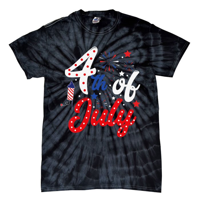 Show Your Patriotism 4Th July America Independence Day Tie-Dye T-Shirt