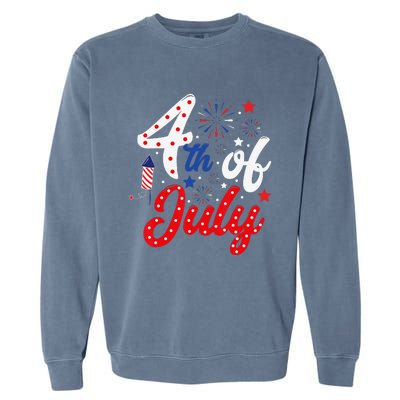 Show Your Patriotism 4Th July America Independence Day Garment-Dyed Sweatshirt