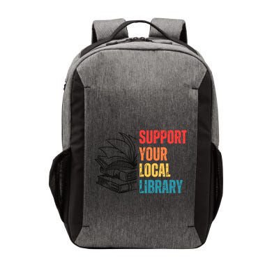 Support Your Public Library Back To School Librarian Vector Backpack