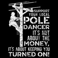 Support Your Pole Dancer Utility Electric Lineman Mousepad