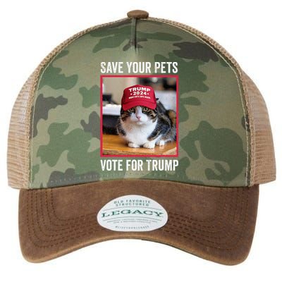 Save Your Pets Vote For Trump Us Election Legacy Tie Dye Trucker Hat