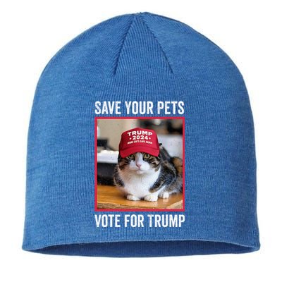 Save Your Pets Vote For Trump Us Election Sustainable Beanie