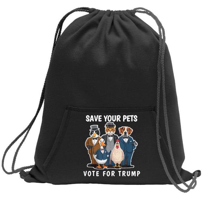 Save Your Pets And Vote For Trump Sweatshirt Cinch Pack Bag