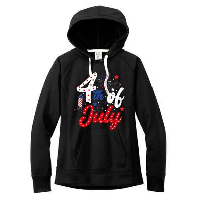 Show Your Patriotism 4Th July America Independence Day Women's Fleece Hoodie