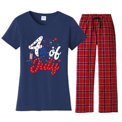 Show Your Patriotism 4Th July America Independence Day Women's Flannel Pajama Set