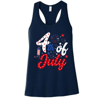 Show Your Patriotism 4Th July America Independence Day Women's Racerback Tank