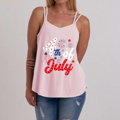 Show Your Patriotism 4Th July America Independence Day Women's Strappy Tank