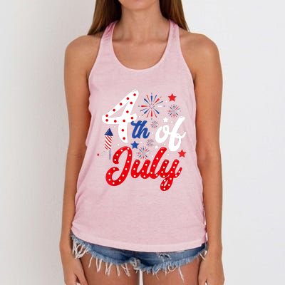 Show Your Patriotism 4Th July America Independence Day Women's Knotted Racerback Tank