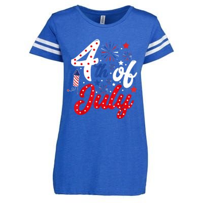 Show Your Patriotism 4Th July America Independence Day Enza Ladies Jersey Football T-Shirt