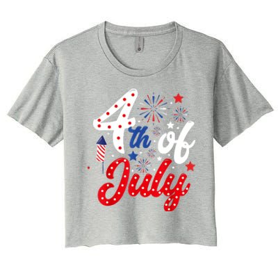 Show Your Patriotism 4Th July America Independence Day Women's Crop Top Tee