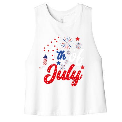 Show Your Patriotism 4Th July America Independence Day Women's Racerback Cropped Tank