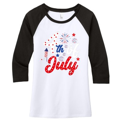 Show Your Patriotism 4Th July America Independence Day Women's Tri-Blend 3/4-Sleeve Raglan Shirt