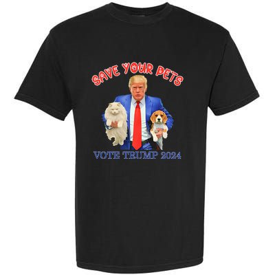 Save Your Pets Vote For Trump Us Election Garment-Dyed Heavyweight T-Shirt