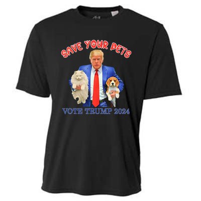 Save Your Pets Vote For Trump Us Election Cooling Performance Crew T-Shirt