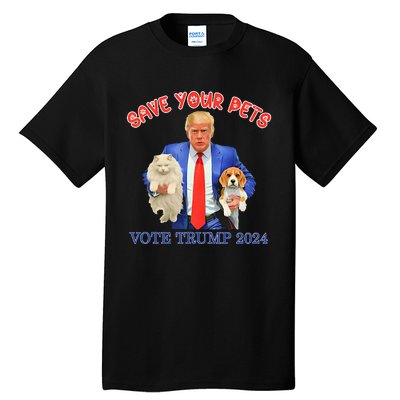 Save Your Pets Vote For Trump Us Election Tall T-Shirt