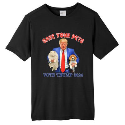 Save Your Pets Vote For Trump Us Election Tall Fusion ChromaSoft Performance T-Shirt