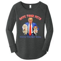 Save Your Pets Vote For Trump Us Election Women's Perfect Tri Tunic Long Sleeve Shirt