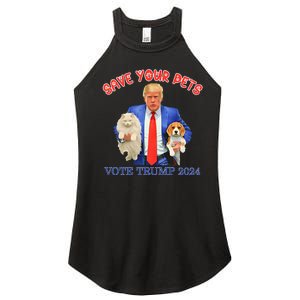 Save Your Pets Vote For Trump Us Election Women's Perfect Tri Rocker Tank