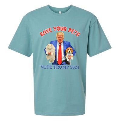 Save Your Pets Vote For Trump Us Election Sueded Cloud Jersey T-Shirt