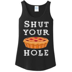 Shut Your Pie Hole Hilarious Sarcastic Thanksgiving Funny Ladies Essential Tank