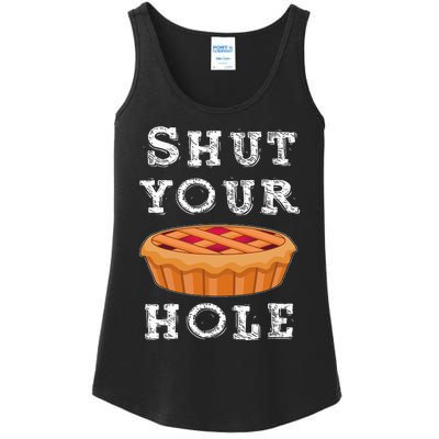 Shut Your Pie Hole Hilarious Sarcastic Thanksgiving Funny Ladies Essential Tank