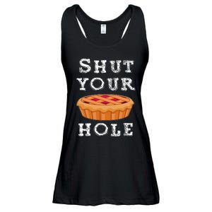 Shut Your Pie Hole Hilarious Sarcastic Thanksgiving Funny Ladies Essential Flowy Tank