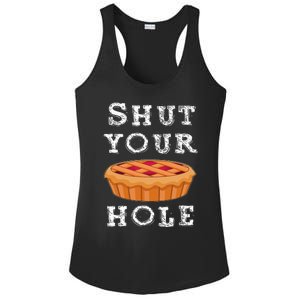 Shut Your Pie Hole Hilarious Sarcastic Thanksgiving Funny Ladies PosiCharge Competitor Racerback Tank