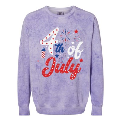 Show Your Patriotism 4Th July America Independence Day Colorblast Crewneck Sweatshirt