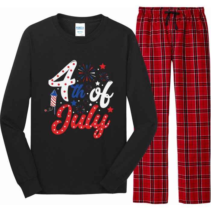 Show Your Patriotism 4Th July America Independence Day Long Sleeve Pajama Set