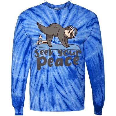 Seek Your Peace Yoga Instructor Meditation Yoga Gift Tie-Dye Long Sleeve Shirt