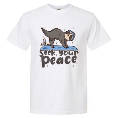 Seek Your Peace Yoga Instructor Meditation Yoga Gift Garment-Dyed Heavyweight T-Shirt