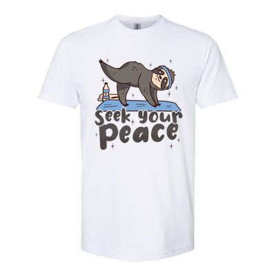 Seek Your Peace Yoga Instructor Meditation Yoga Gift Softstyle CVC T-Shirt