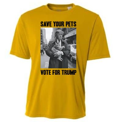 Save Your Pets Vote For Trump Us Election Funny Quote Vote Cooling Performance Crew T-Shirt