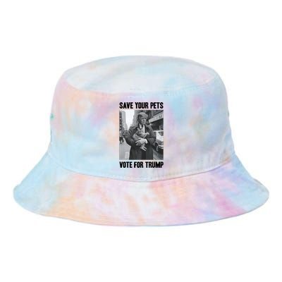 Save Your Pets Vote For Trump Us Election Funny Quote Vote Tie Dye Newport Bucket Hat