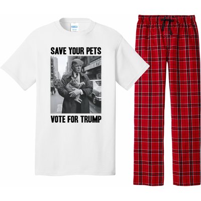 Save Your Pets Vote For Trump Us Election Funny Quote Vote Pajama Set